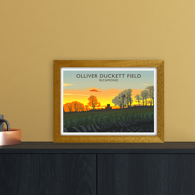 Olliver Duckett Field Travel Art Print by Richard O'Neill A4 Print Only