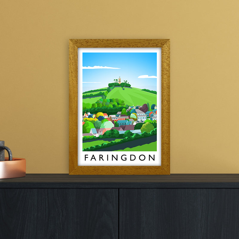 Faringdon Portrait Travel Art Print by Richard O'Neill A4 Print Only