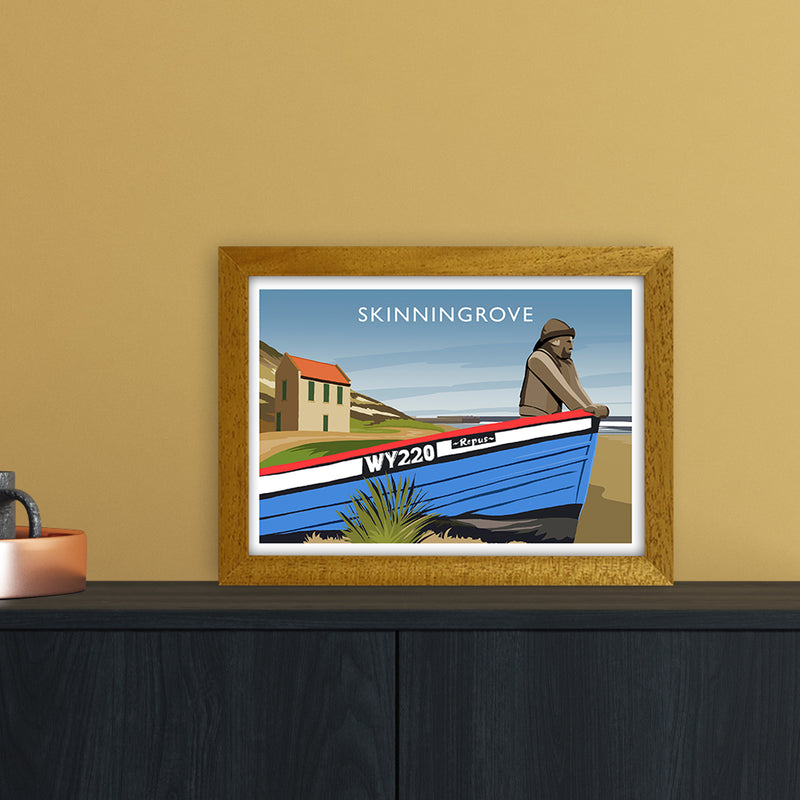 Skinningrove Travel Art Print by Richard O'Neill A4 Print Only