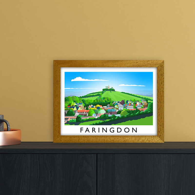 Faringdon Travel Art Print by Richard O'Neill A4 Print Only