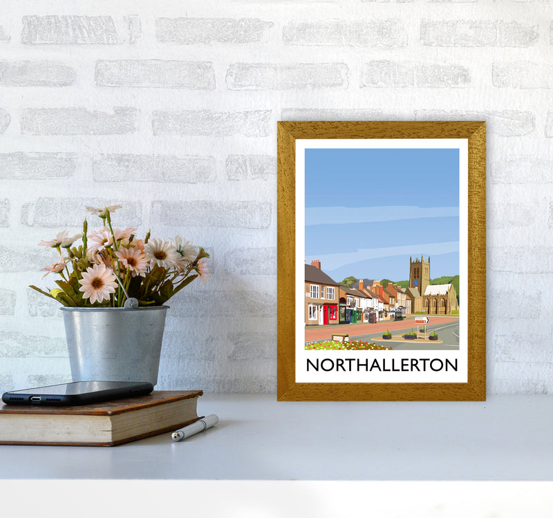 Northallerton 5 portrait Travel Art Print by Richard O'Neill A4 Print Only