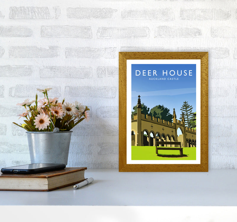 Deer House portrait Travel Art Print by Richard O'Neill A4 Print Only