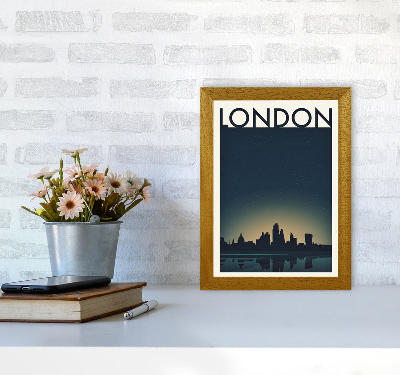 London 4 (Night) Travel Art Print by Richard O'Neill A4 Print Only