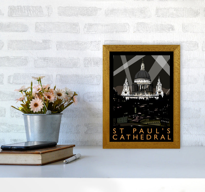 St Paul's Cathedral London Framed Digital Art Print by Richard O'Neill, Wooden Framed Wall Art A4 Print Only