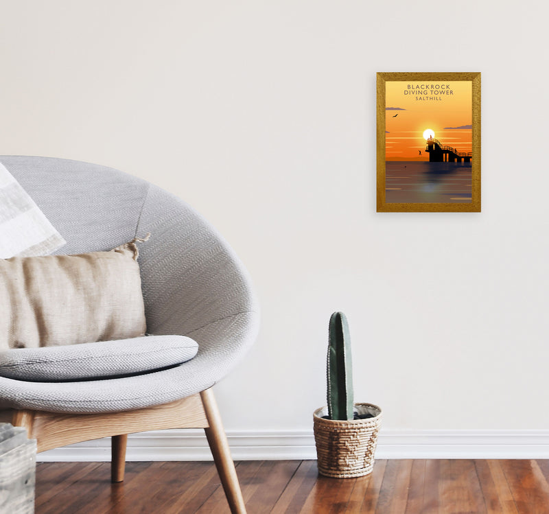 Blackrock Diving Tower (Sunset) (Portrait) by Richard O'Neill A4 Print Only