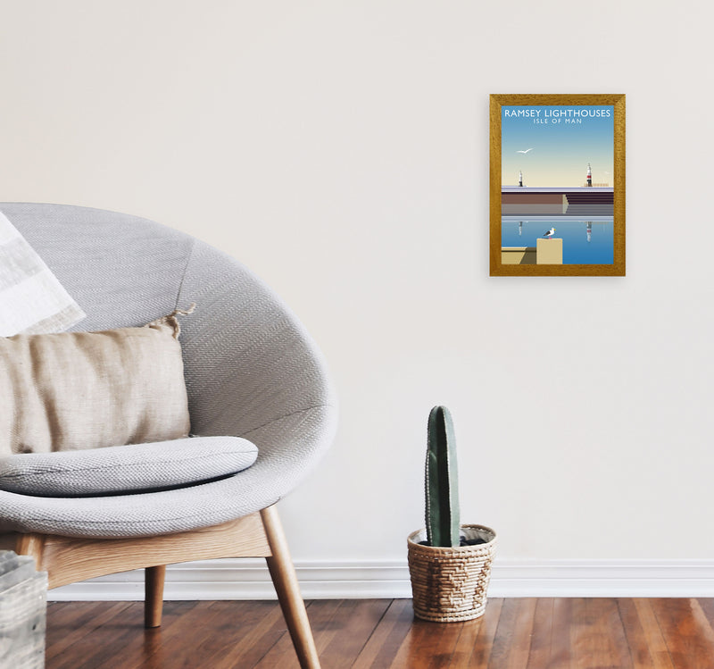 Ramsey Lighthouses (Portrait) by Richard O'Neill A4 Print Only