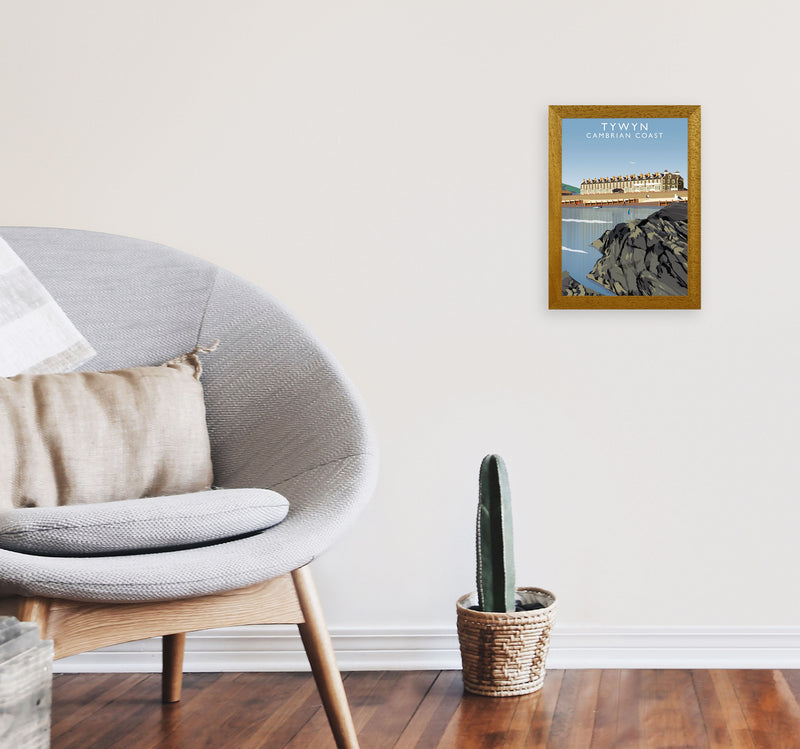 Tywyn Cambrian Coast Framed Digital Art Print by Richard O'Neill A4 Print Only