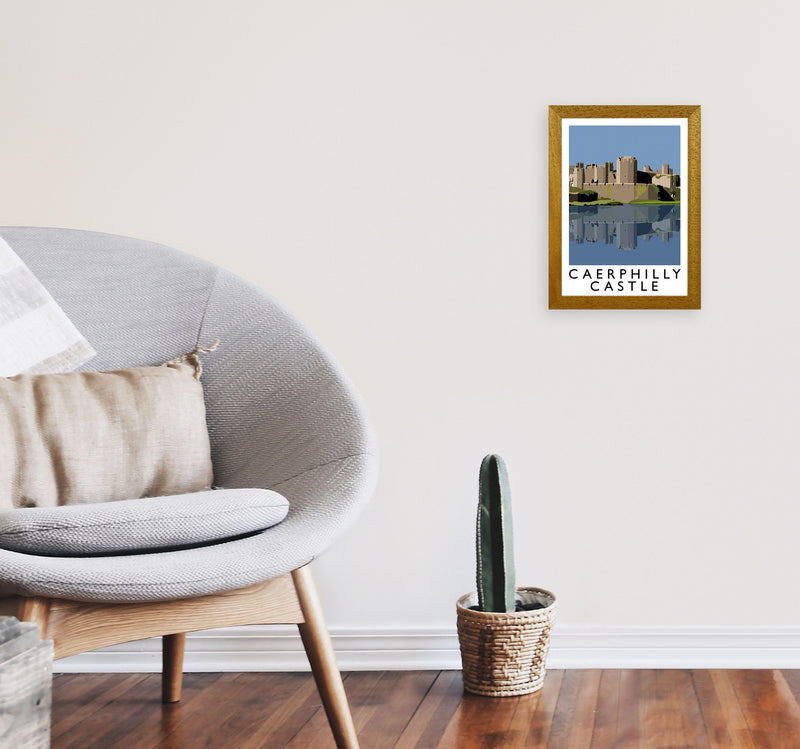 Caerphilly Castle Portrait by Richard O'Neill A4 Print Only
