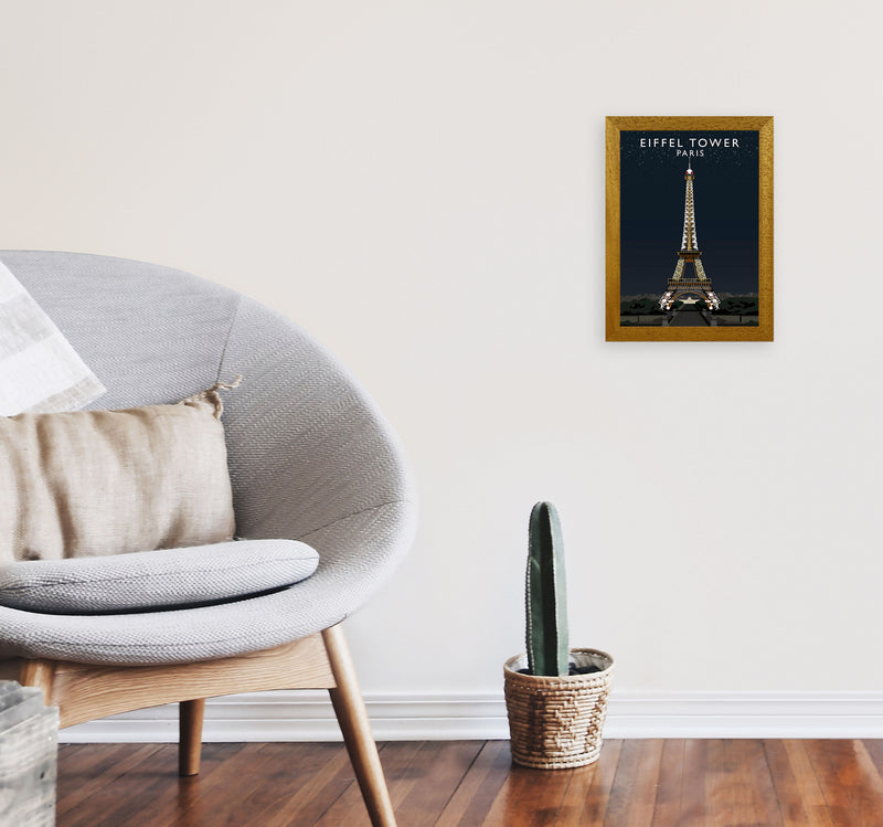 Eiffel Tower Night by Richard O'Neill A4 Print Only