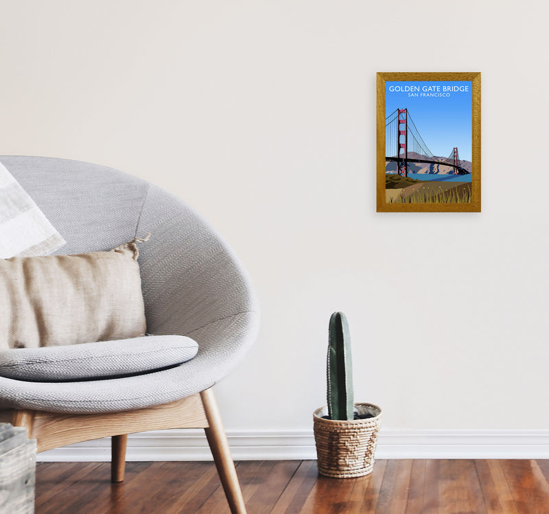 Golden Gate Bridge Portrait by Richard O'Neill A4 Print Only