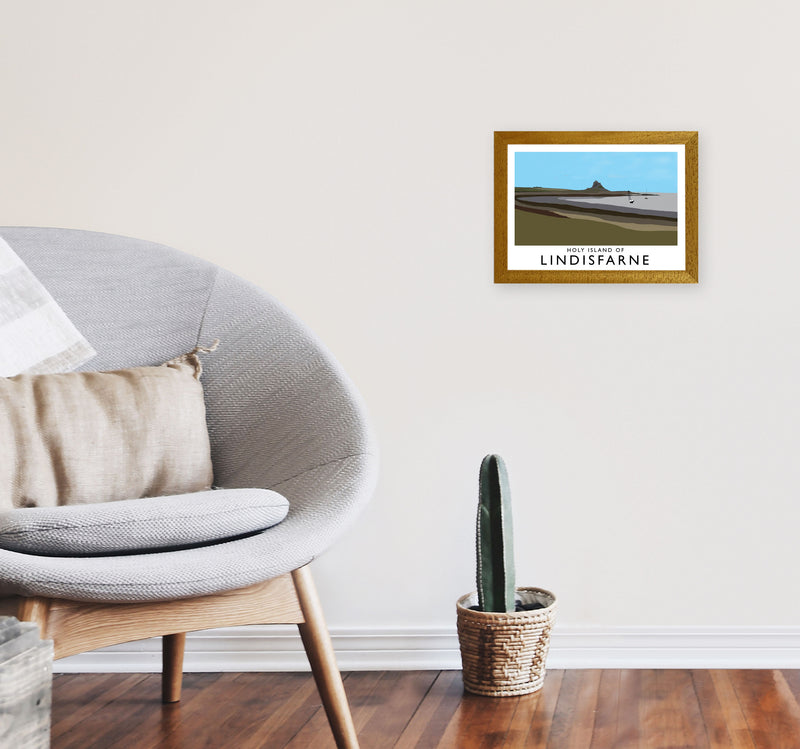 Holy Island of Lindisfarne Art Print by Richard O'Neill A4 Print Only