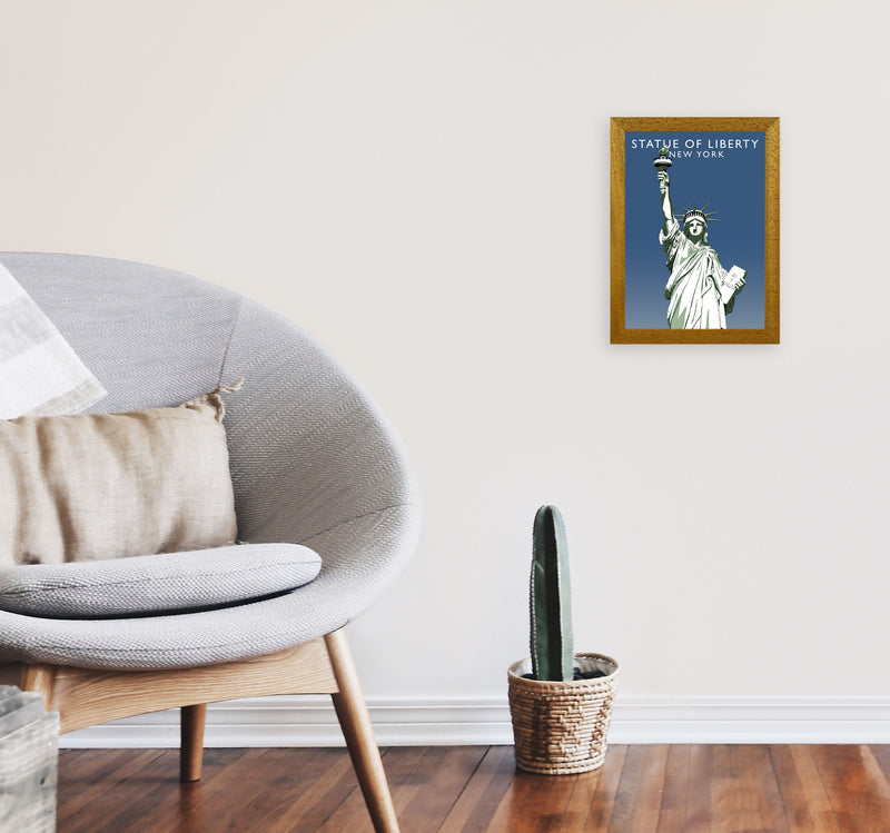 Statue of Liberty New York Art Print by Richard O'Neill A4 Print Only