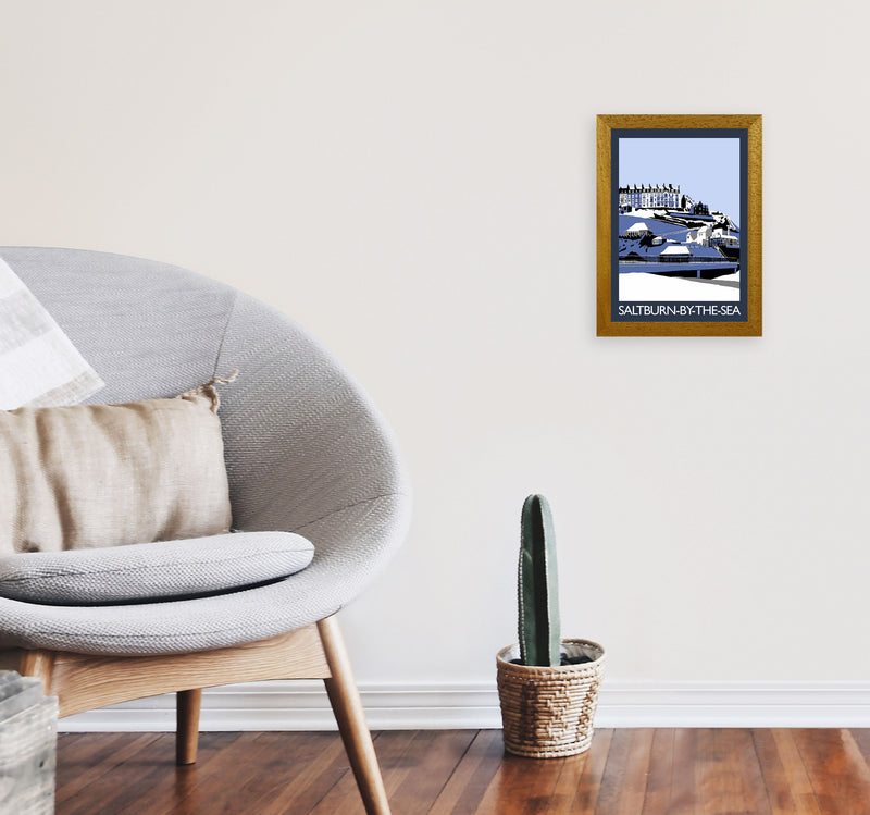 Saltburn-by-the-sea In Snow Portrait by Richard O'Neill A4 Print Only
