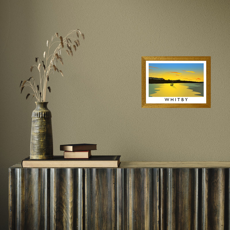 Whitby (Sunset) 2 by Richard O'Neill A4 Oak Frame