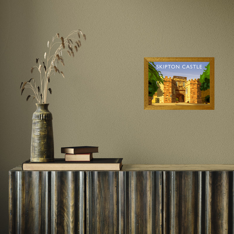 Skipton Castle by Richard O'Neill A4 Oak Frame