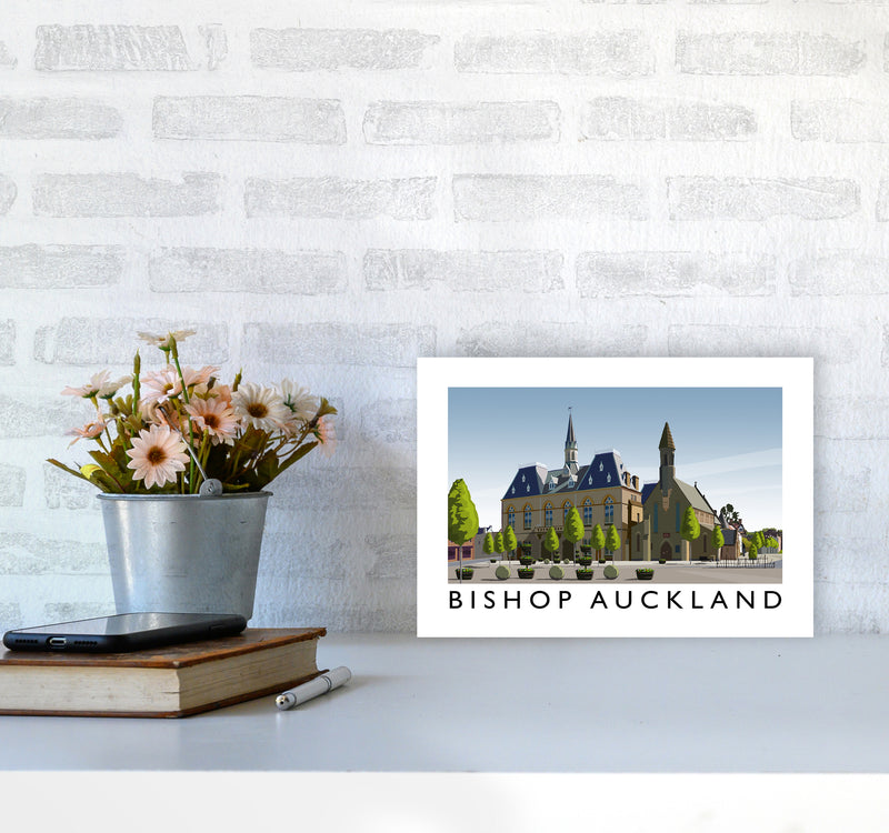 Bishop Auckland Art Print by Richard O'Neill A4 Black Frame