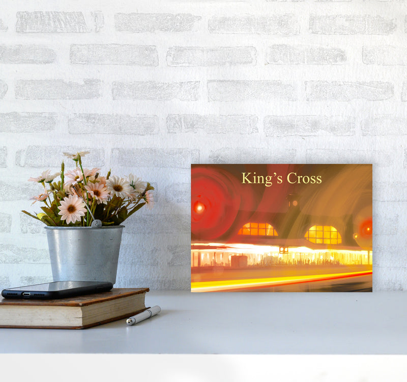 King's Cross Travel Art Print by Richard O'Neill A4 Black Frame