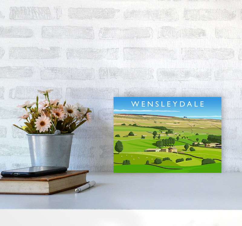 Wensleydale 3 Travel Art Print by Richard O'Neill A4 Black Frame