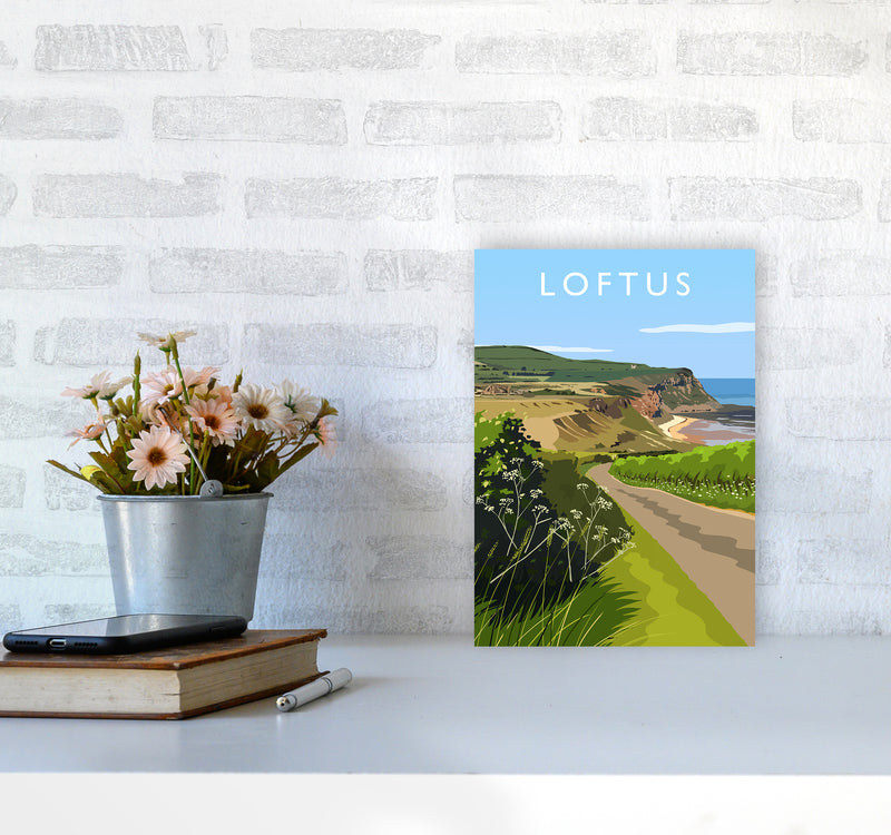 Loftus portrait Travel Art Print by Richard O'Neill A4 Black Frame