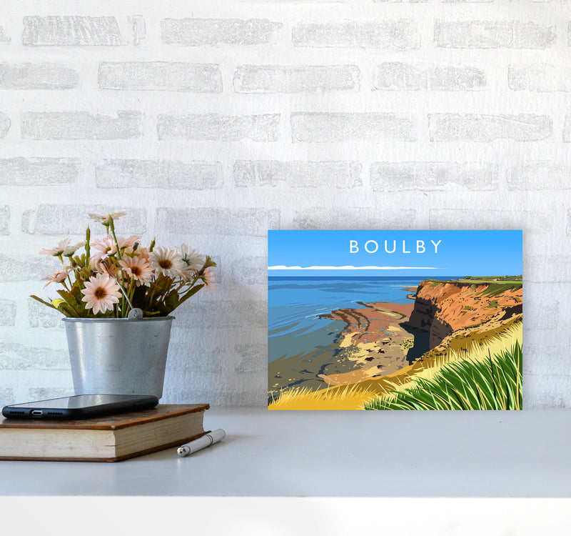 Boulby Travel Art Print by Richard O'Neill A4 Black Frame