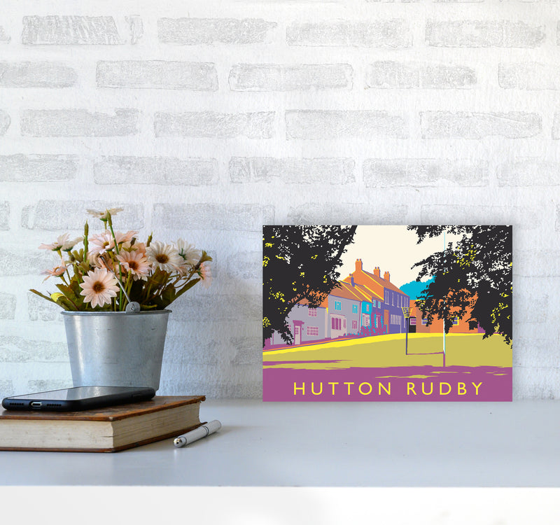 Hutton Rudby Travel Art Print by Richard O'Neill A4 Black Frame