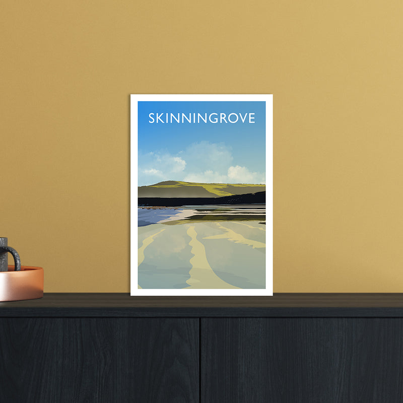 Skinningrove 2 Portrait Travel Art Print by Richard O'Neill A4 Black Frame