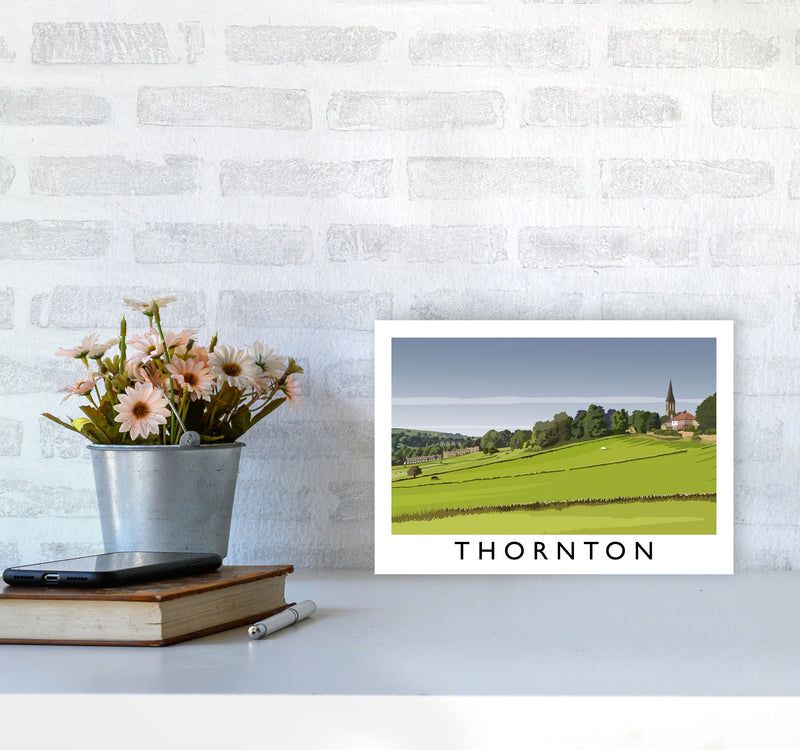 Thornton Travel Art Print by Richard O'Neill A4 Black Frame