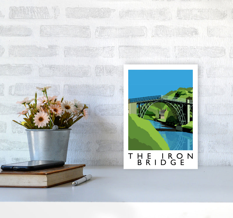 The Iron Bridge by Richard O'Neill A4 Black Frame