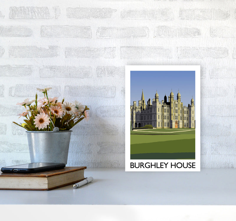 Burghley House by Richard O'Neill A4 Black Frame
