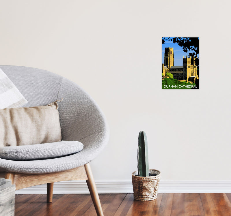 Durham Cathedral Portrait by Richard O'Neill A4 Black Frame