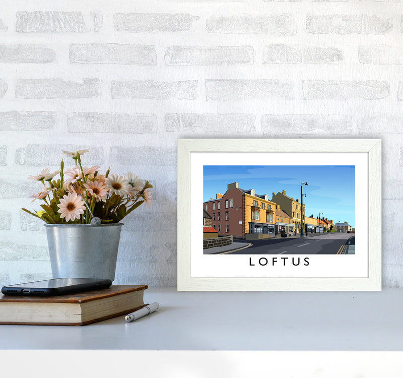 Loftus 3 Art Print by Richard O'Neill A4 Oak Frame