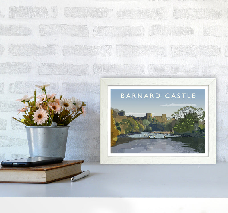 Barnard Castle 2 Art Print by Richard O'Neill A4 Oak Frame