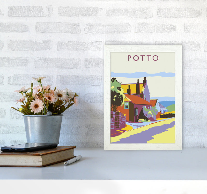 Potto portrait Travel Art Print by Richard O'Neill A4 Oak Frame