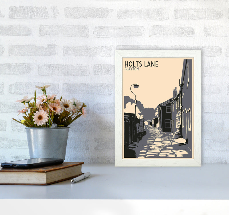 Holts Lane, Clayton Travel Art Print by Richard O'Neill A4 Oak Frame