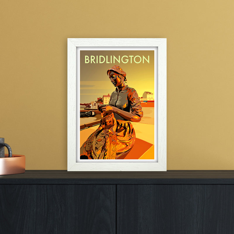 Bridlington 2 Travel Art Print by Richard O'Neill A4 Oak Frame