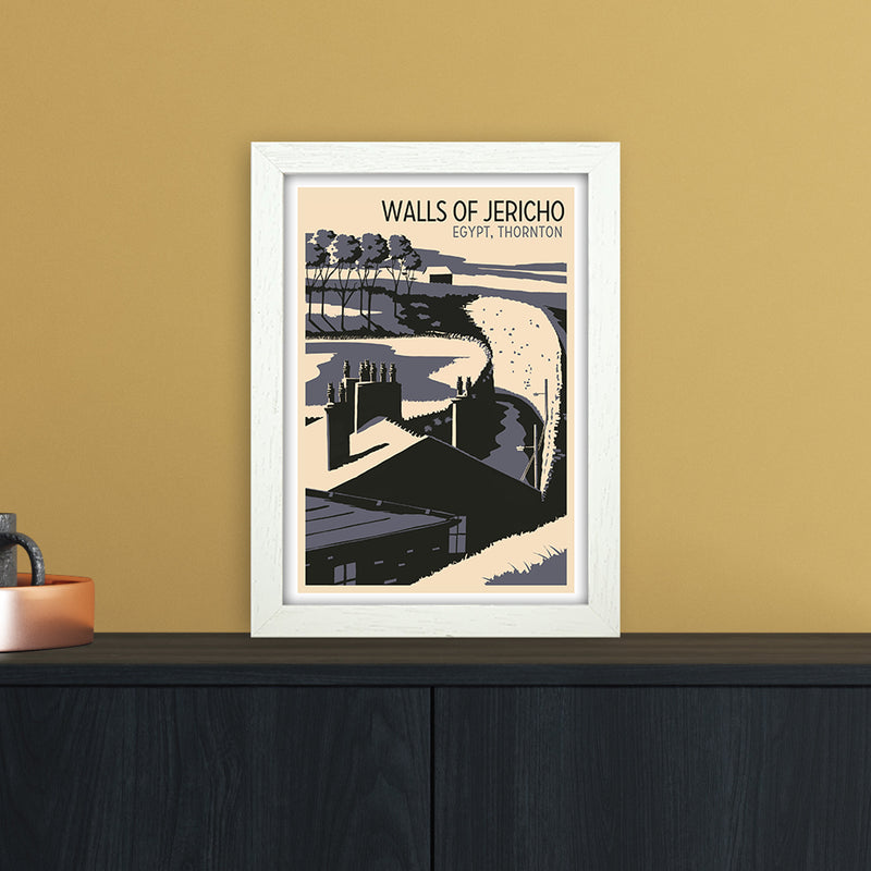 Walls of Jericho Travel Art Print by Richard O'Neill A4 Oak Frame