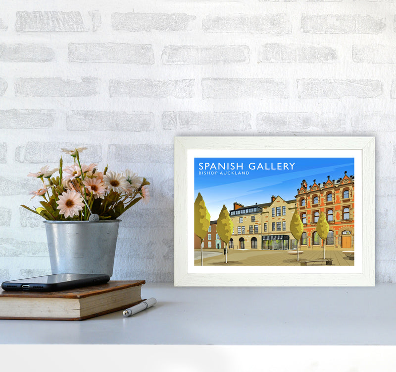 Spanish Gallery Travel Art Print by Richard O'Neill A4 Oak Frame