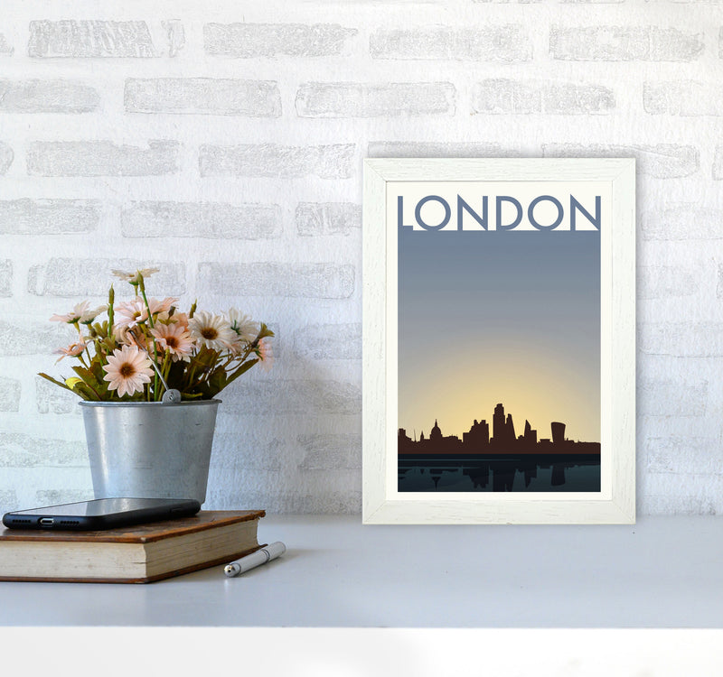 London 4 (Day) Travel Art Print by Richard O'Neill A4 Oak Frame