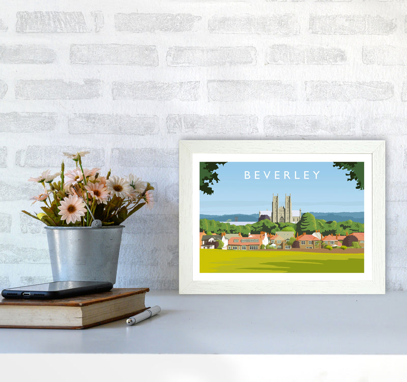 Beverley 3 Travel Art Print by Richard O'Neill A4 Oak Frame