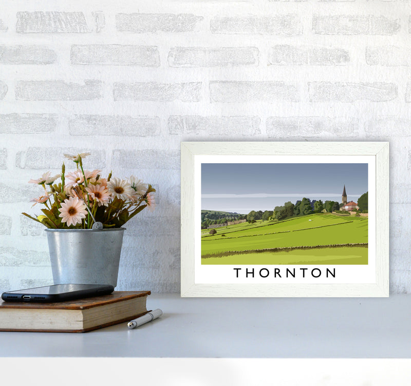 Thornton Travel Art Print by Richard O'Neill A4 Oak Frame