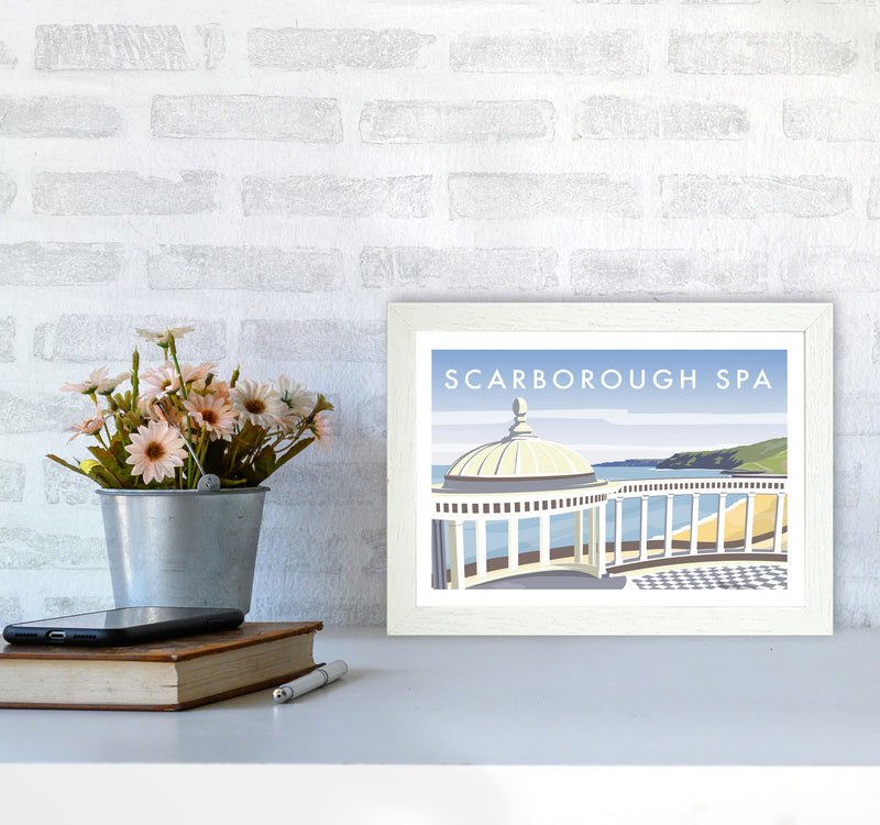 Scarborough Spa Travel Art Print by Richard O'Neill A4 Oak Frame