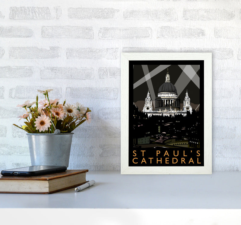 St Paul's Cathedral London Framed Digital Art Print by Richard O'Neill, Wooden Framed Wall Art A4 Oak Frame