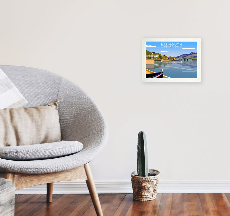 Barmouth Cambrian Coast Framed Digital Art Print by Richard O'Neill A4 Oak Frame