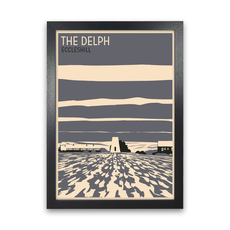 The Delph, Eccleshill portrait Travel Art Print by Richard O'Neill Black Grain