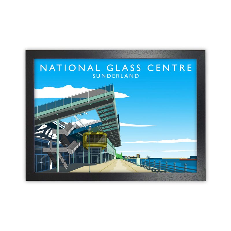 National Glass Centre portrait Travel Art Print by Richard O'Neill Black Grain