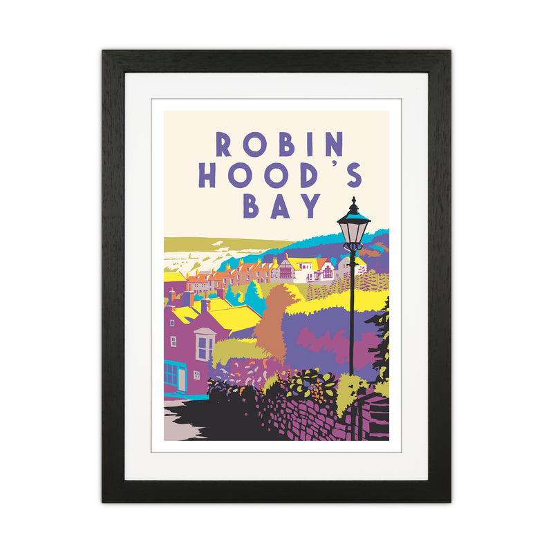 Robin Hood's Bay 2 Portrait Art Print by Richard O'Neill Black Grain