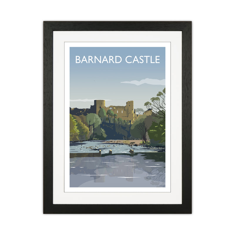 Barnard Castle 2 Portrait Art Print by Richard O'Neill Black Grain