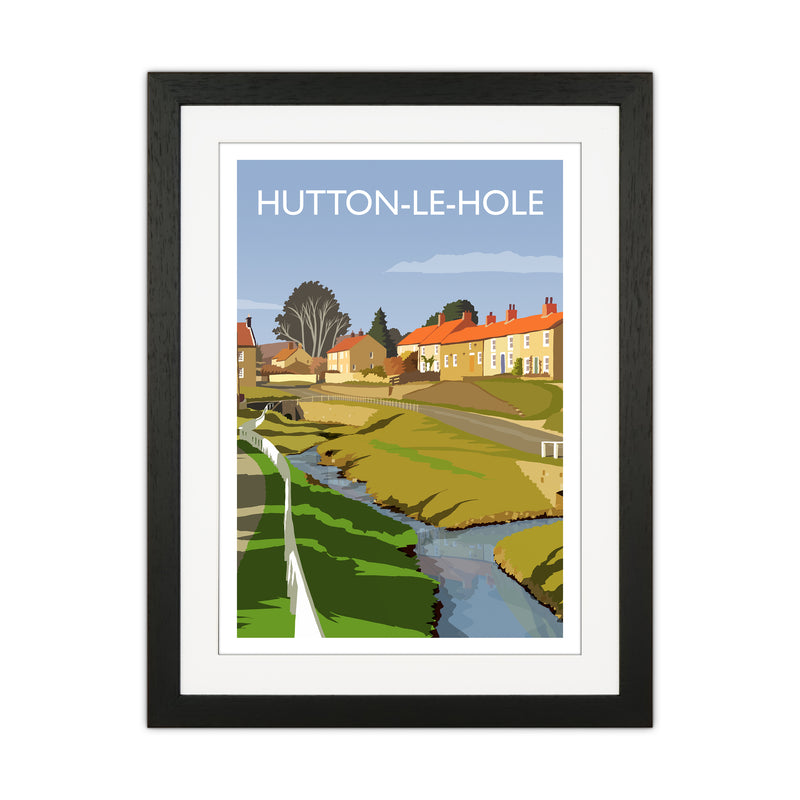 Hutton-Le-Hole Portrait Art Print by Richard O'Neill Black Grain