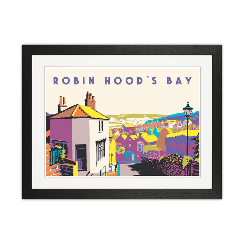 Robin Hood's Bay 2 Art Print by Richard O'Neill Black Grain