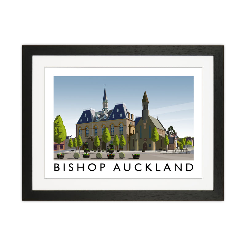 Bishop Auckland Art Print by Richard O'Neill Black Grain